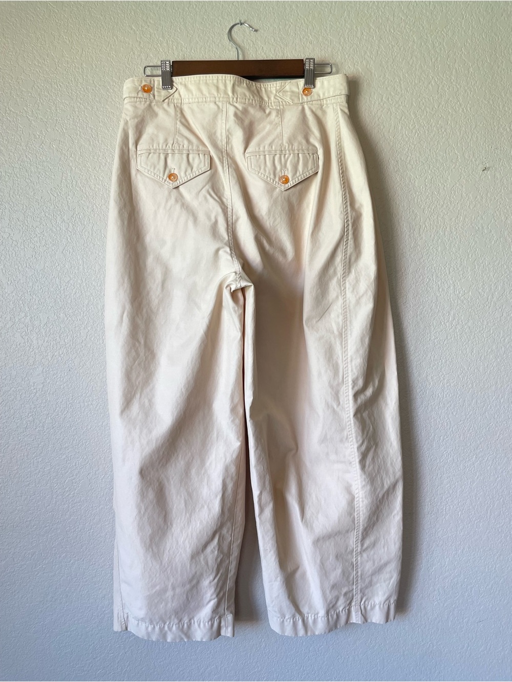 Anthropologie Maeve Ultility Barrel Trouser pants High-Waist Pleated Size 8 - Picture 5 of 11